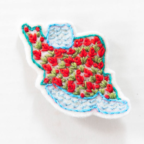 Land of Tulips Embroidered Brooch