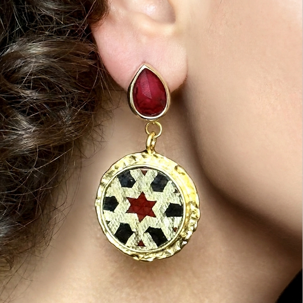 Kashan Round Dangle Earrings