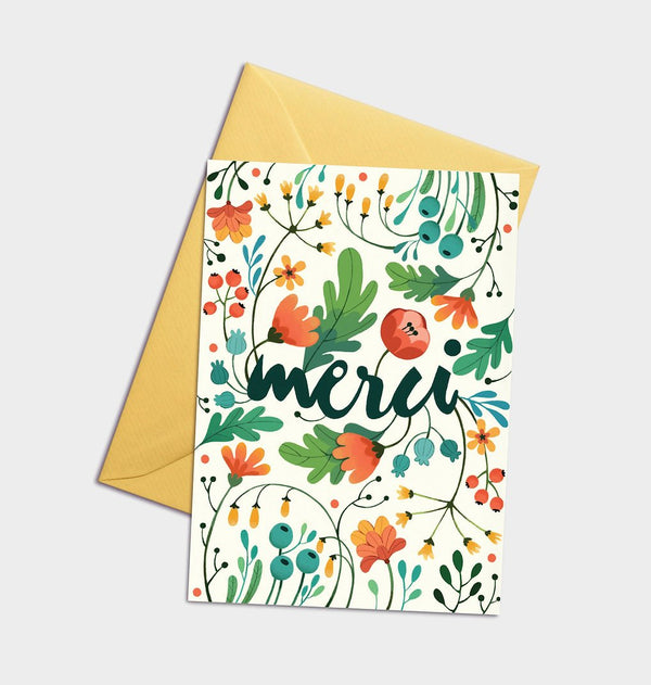 Merci Greeting Card