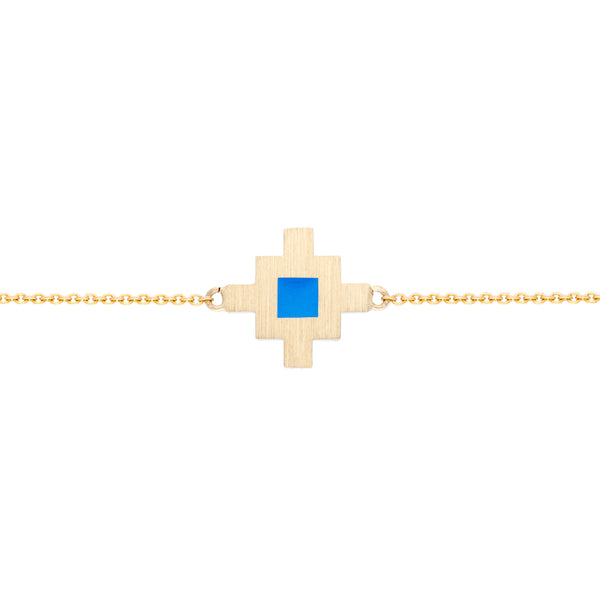Bahar Bracelet Blue Enamel