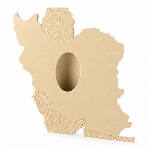 3D Printed Iran Map Vase