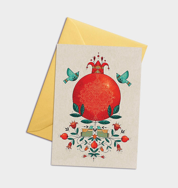 Pomegranate Bloom Greeting Card