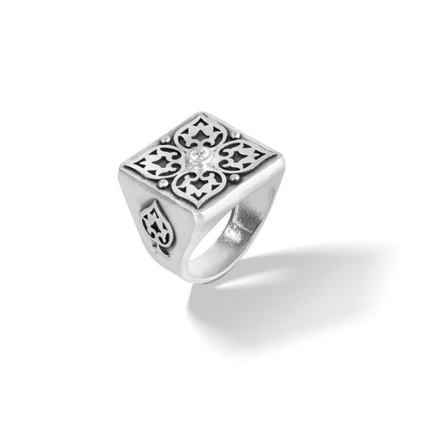 Floral Silver Ring