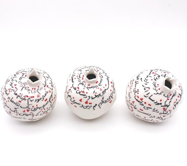 Decorative ceramic Pomegranate - Mashgh Poem