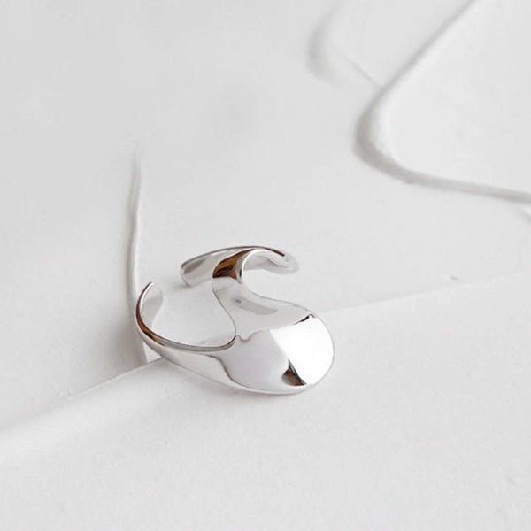 Silver Thick Wave Ring