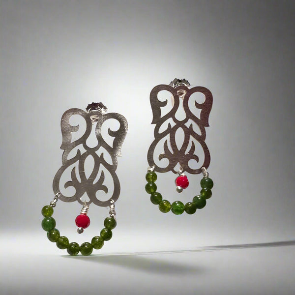 Floral Jade Earrings