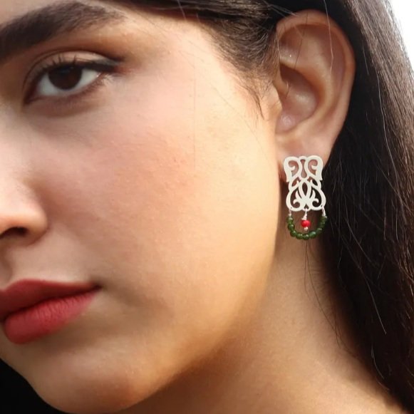 Floral Jade Earrings