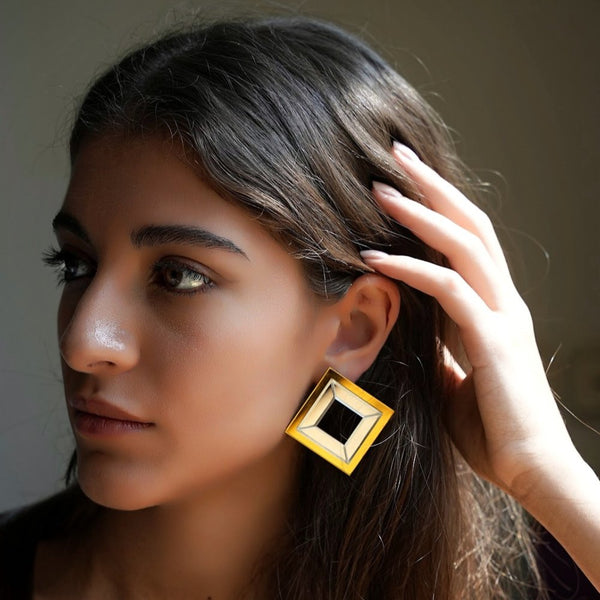 Square L L Earrings