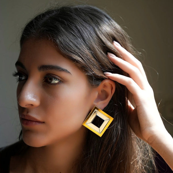 Square L S Earrings