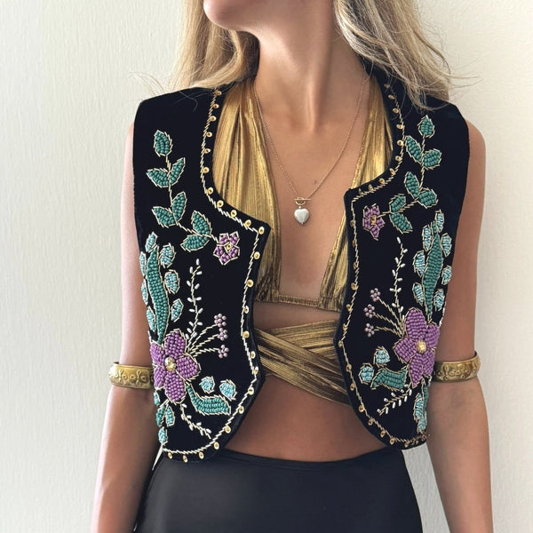 Garden Hand Beaded Vest