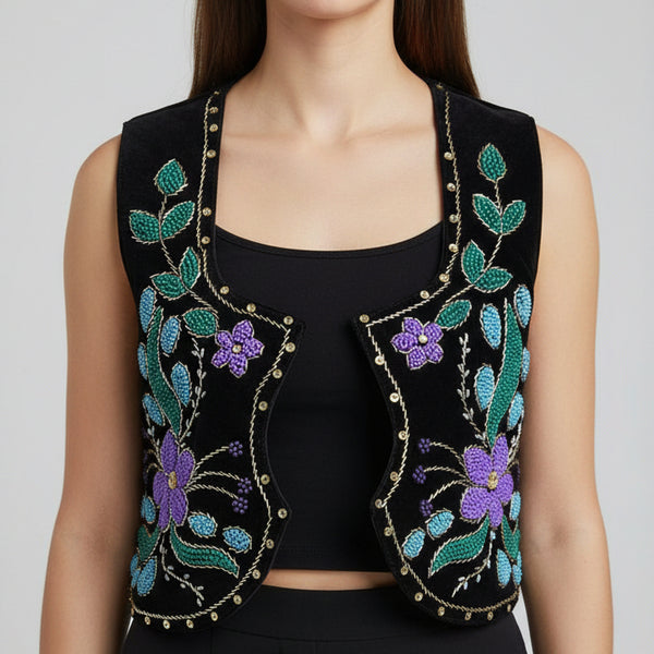 Garden Hand Beaded Vest