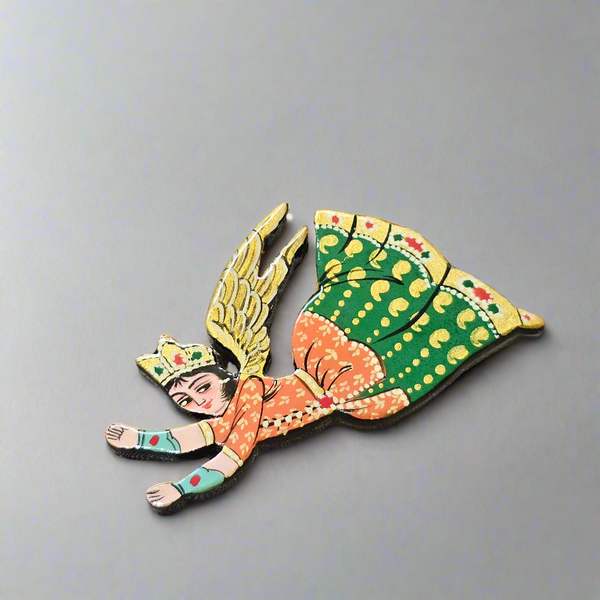Persian Angel Brooch-Green Orange