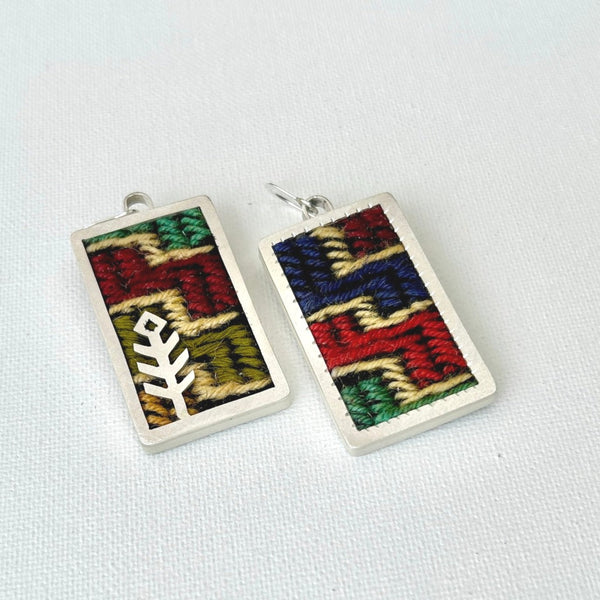 Single Tree Silver Earrings