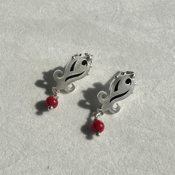 Tulip Silver Earring