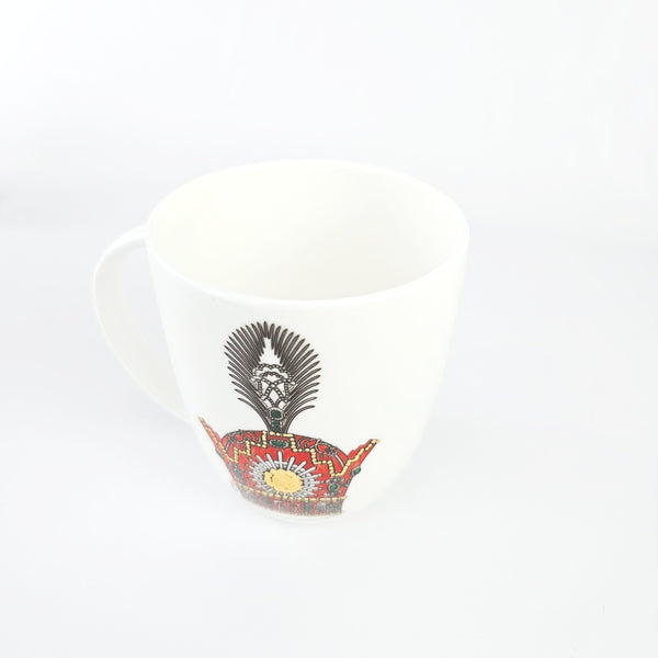 Hand Painted Pahlavi Crown Mug