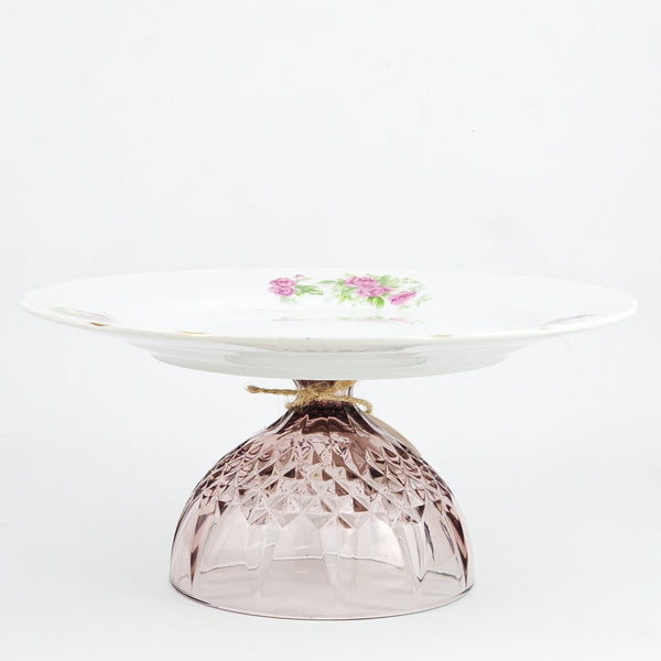 Rare Golesorkhi Plate with Glass Stand