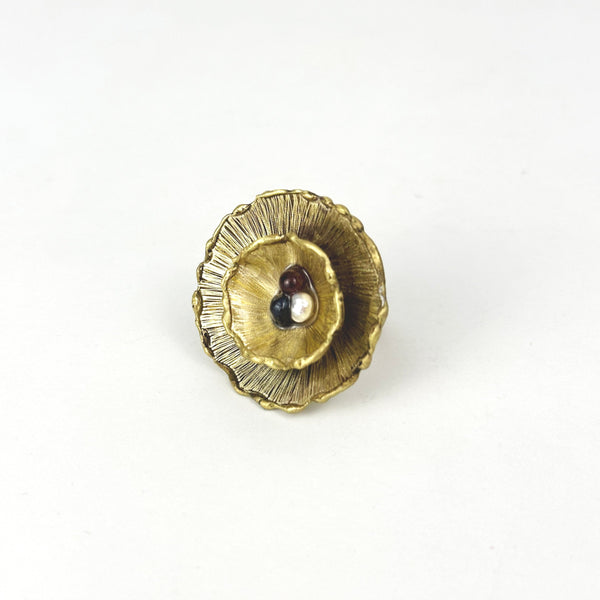 Pearl Brass Ring