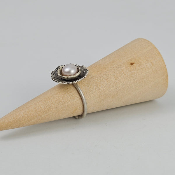 Silver Radiance Pearl Ring