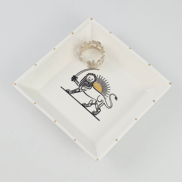 Shirokhorshid Jewelry Dish with gold touches