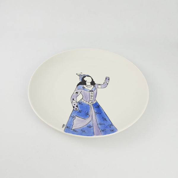 Hand Painted Qajar Characters Appetizer Plates