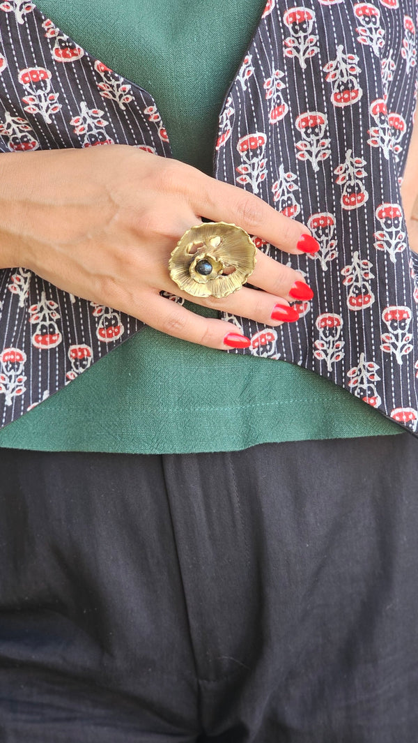 Floral Ring Brass Ring