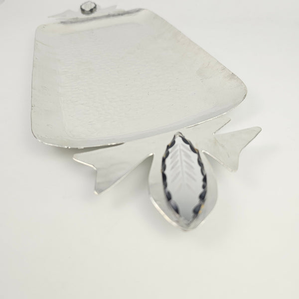 Copper Rectangular Serving Tray with Etched Mirror