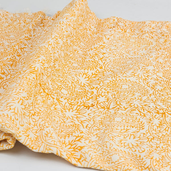 Amber Paisley Ghalamkari Tablecloth