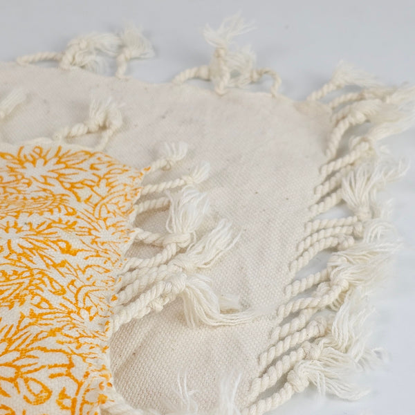 Amber Paisley Ghalamkari Tablecloth