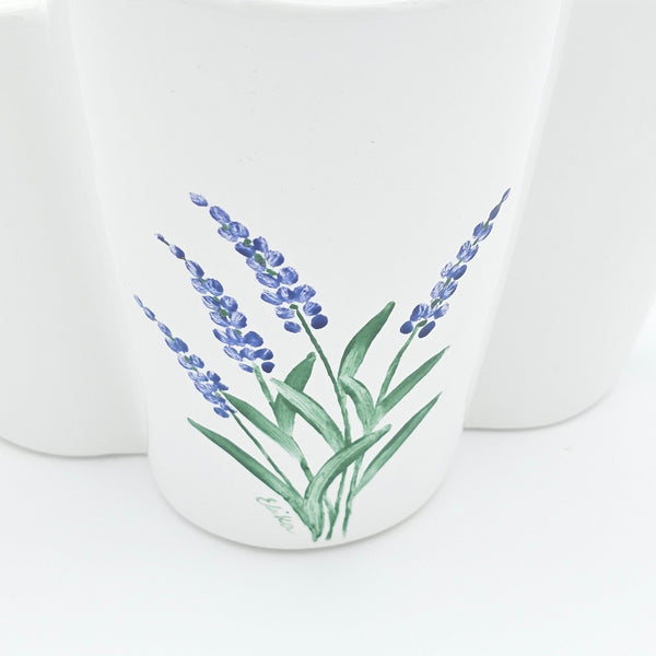 Hand Painted Lavender Utensil Holder