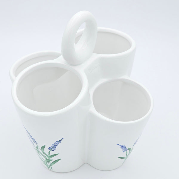 Hand Painted Lavender Utensil Holder