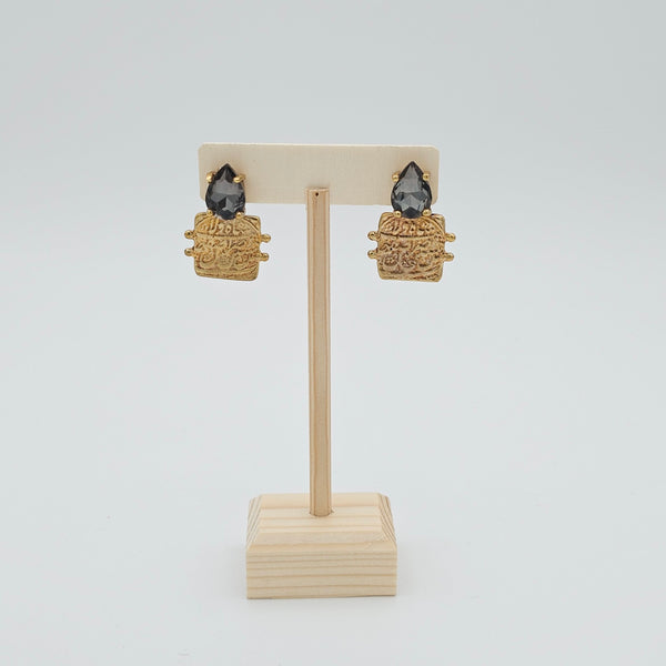 Sahebgharan Gray Stone Earring