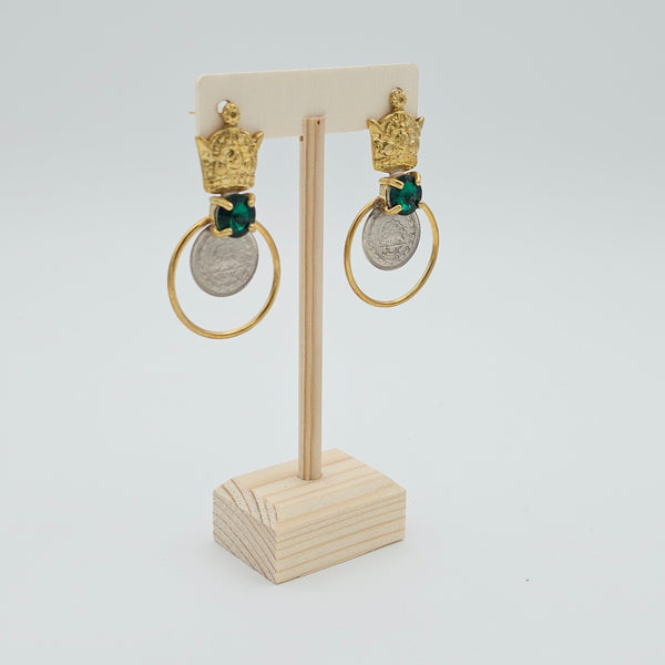 Loop Crown With Pahlavi Coin and Green Stone