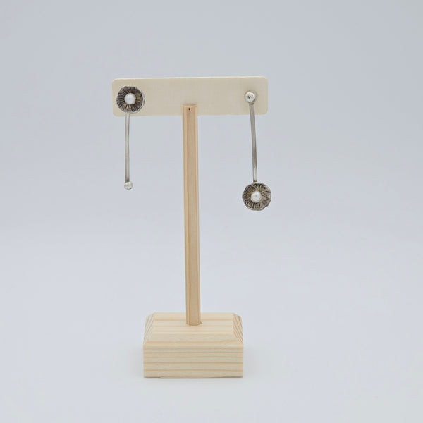 Silver Blossom Earring with Pearl
