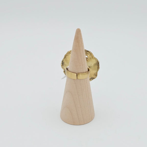 Winter Blooms Brass Ring with Pearl