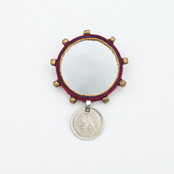Rounded Mirror Brooch
