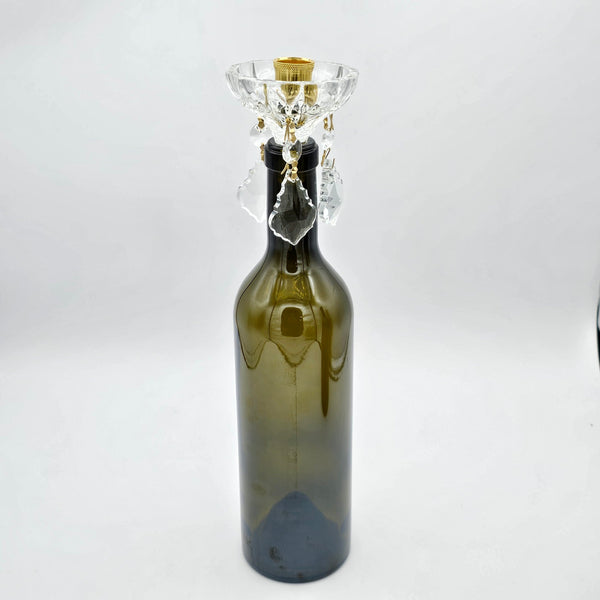 Vintage Bottle-Top Candle Holder