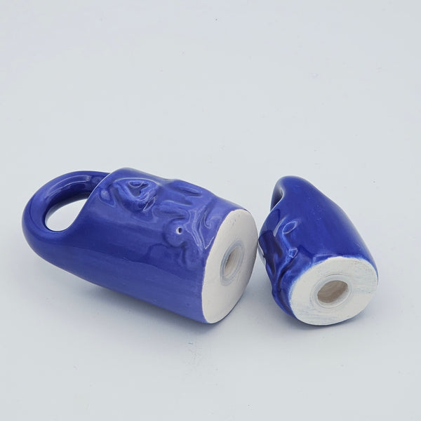 Navy Blue Nostalgic Ceramic Salt Shaker