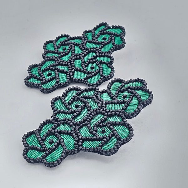 Flower Knot Embroidery Earrings