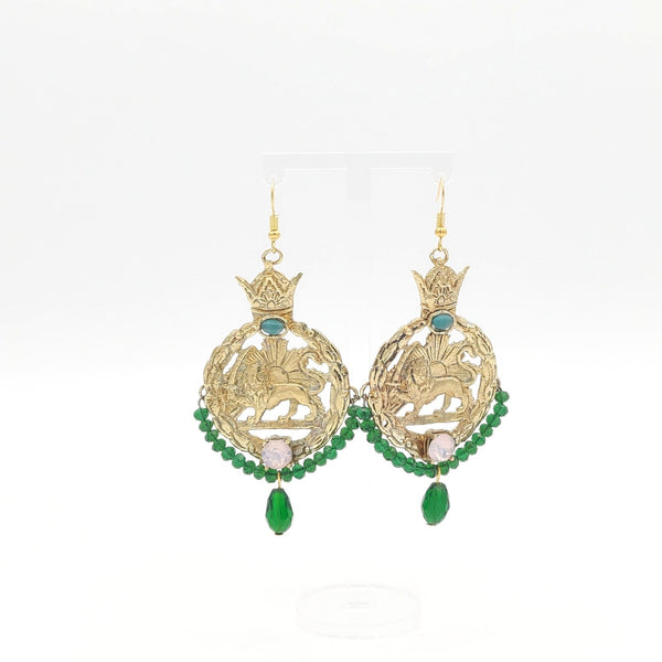 Golden Shirokhorshid Jade Earring