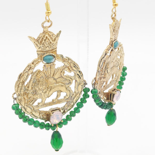 Golden Shirokhorshid Jade Earring
