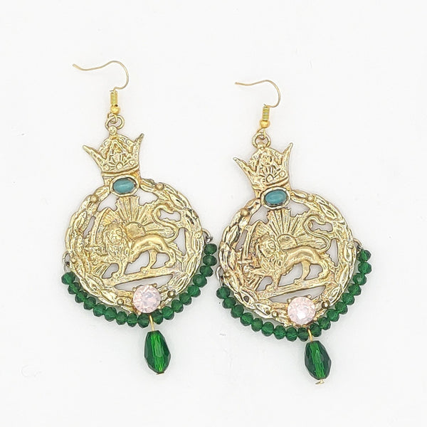 Golden Shirokhorshid Jade Earring