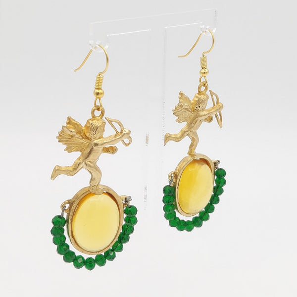 Golden Angel Brass Earring