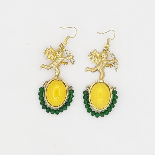 Golden Angel Brass Earring