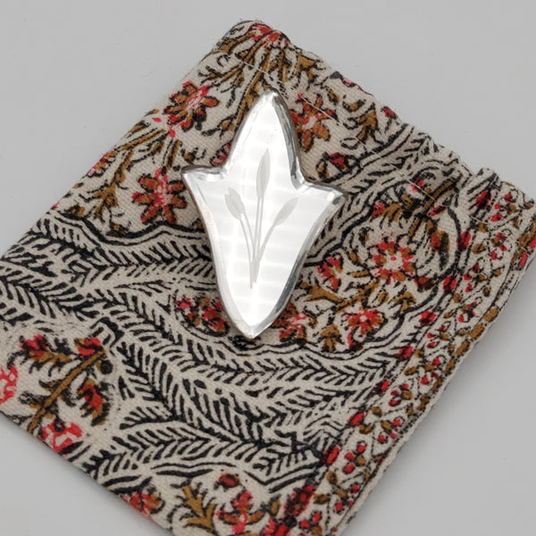Laleh Etched Mirror Brooch