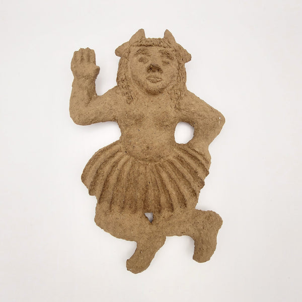 Handcrafted Dancing Deev Papier-Mâché Wall Art