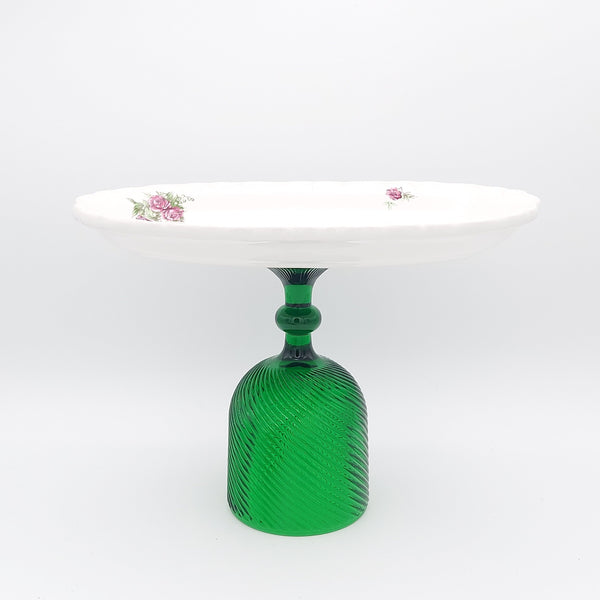 Golesorkhi Oval Plate with Green Stand