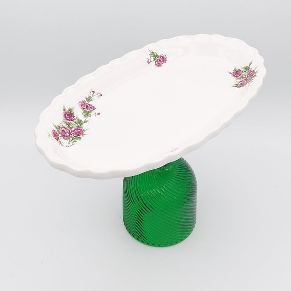 Golesorkhi Oval Plate with Green Stand