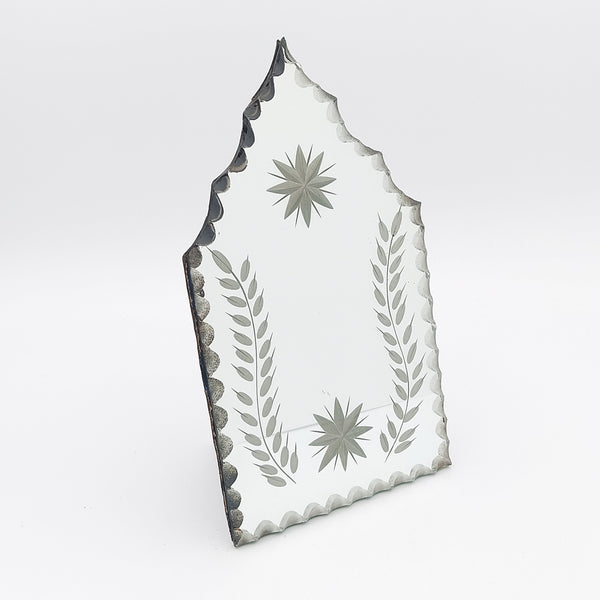 Hand etched Gandom Tabletop Mirror
