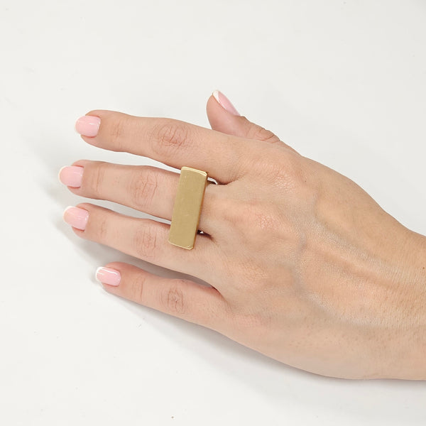 Geometric Shapes Brass Rings