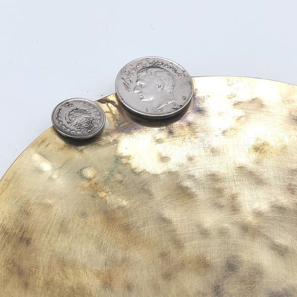 Brass Plate with Pahlavi Coin